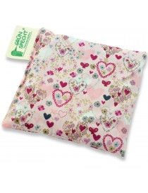 Coussin pépins de raisin coeurs rose